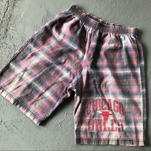 Vintage Chicago Bulls Flannel Elastic Waist Shorts